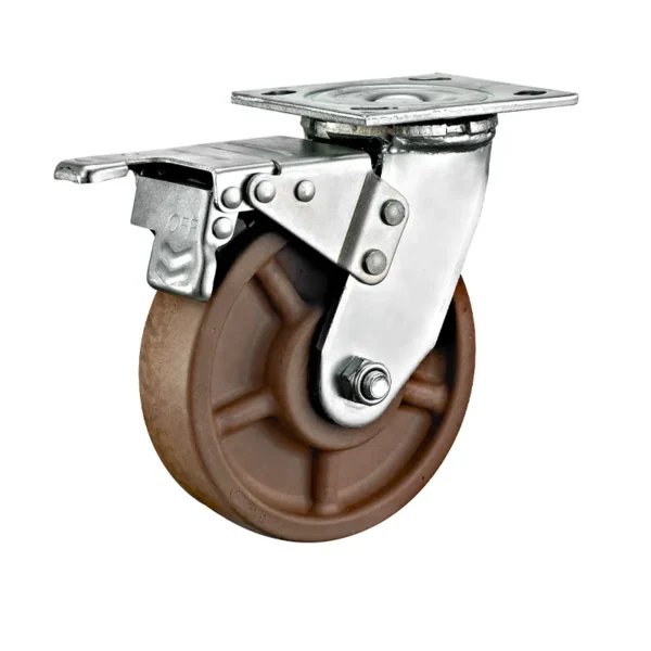 6-Inch Heat Resistant Heavy Duty Caster Wheels for High-Temperature Industrial Use