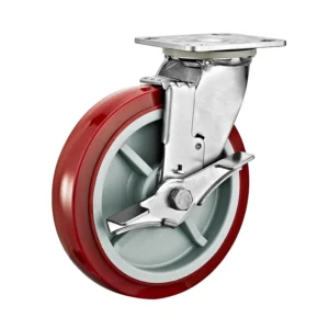 Heavy Duty SUS304 Stainless Steel Caster Wheel with PU Tire for Industrial Use