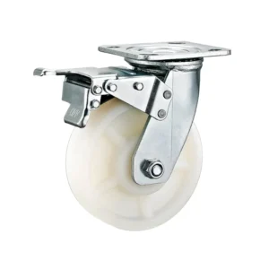8-Inch Heavy-Duty Caster with Brakes, 400kg Load Capacity Nylon Wheel