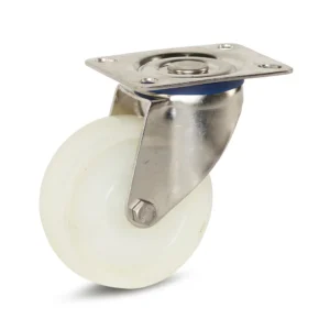 100mm Euro Type Stainless Steel Nylon Caster - Medium-Duty Industrial PA Wheels