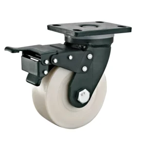 6-Inch Super Heavy-Duty MC Nylon Caster with Brakes for Industrial Use