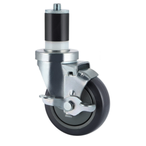 4" Polyurethane Swivel Caster with Expanding Stem & Brake for Tables