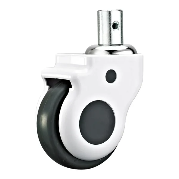 5'' Hospital Bed Caster w/ Swivel Solid Stem, TPR Wheel – 100kg Load